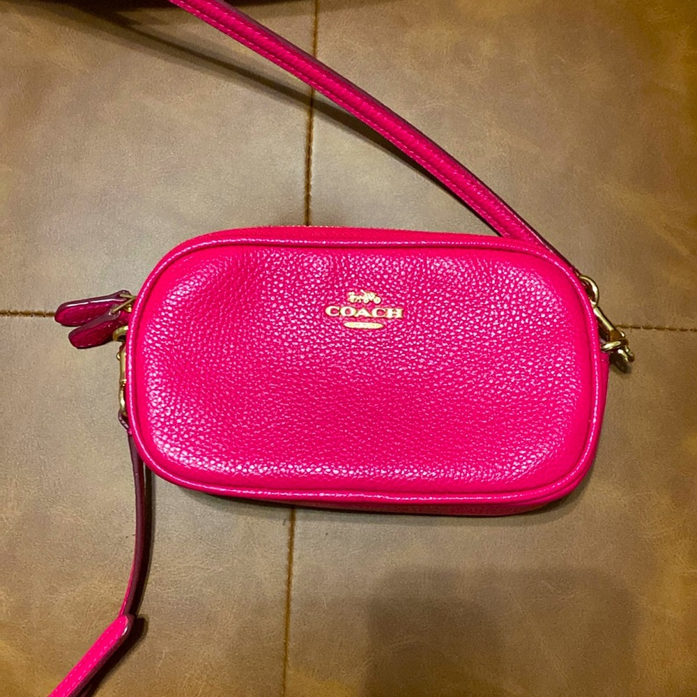 Hot Pink Coach Crossbody Purse LIKE NEW